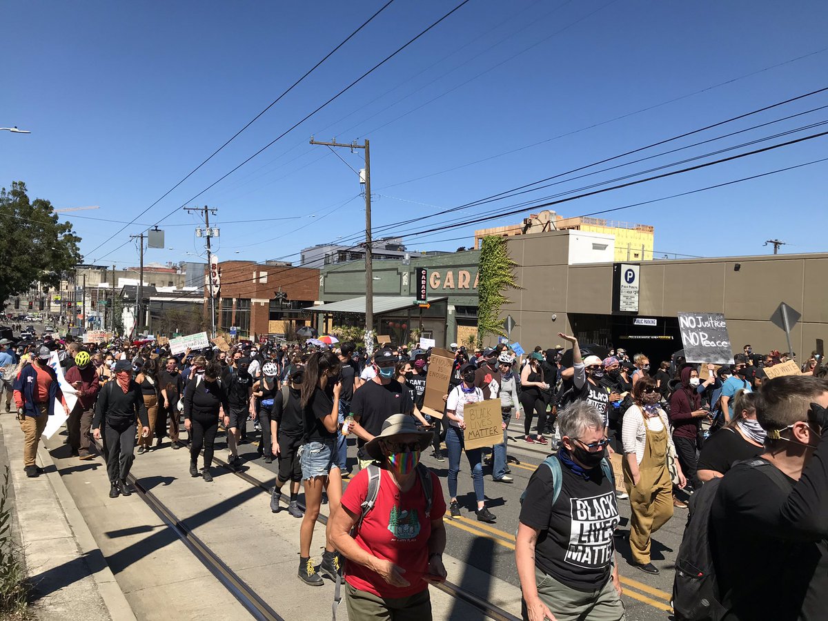 Easily the largest march in Seattle since the Capitol Hill Occupied Protest Zone got cleared out earlier this month. @komonews 