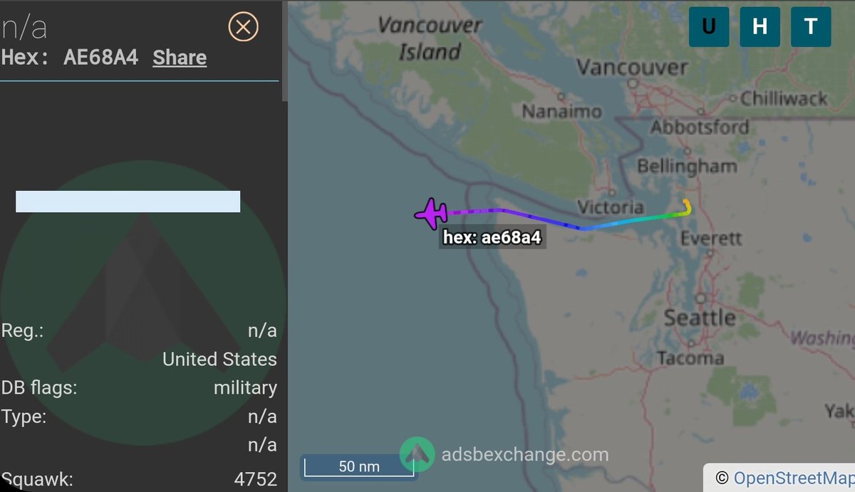 Going somewhere far AE68A4 is a US Navy P-8A Poseidon out of NAS Whidbey Island