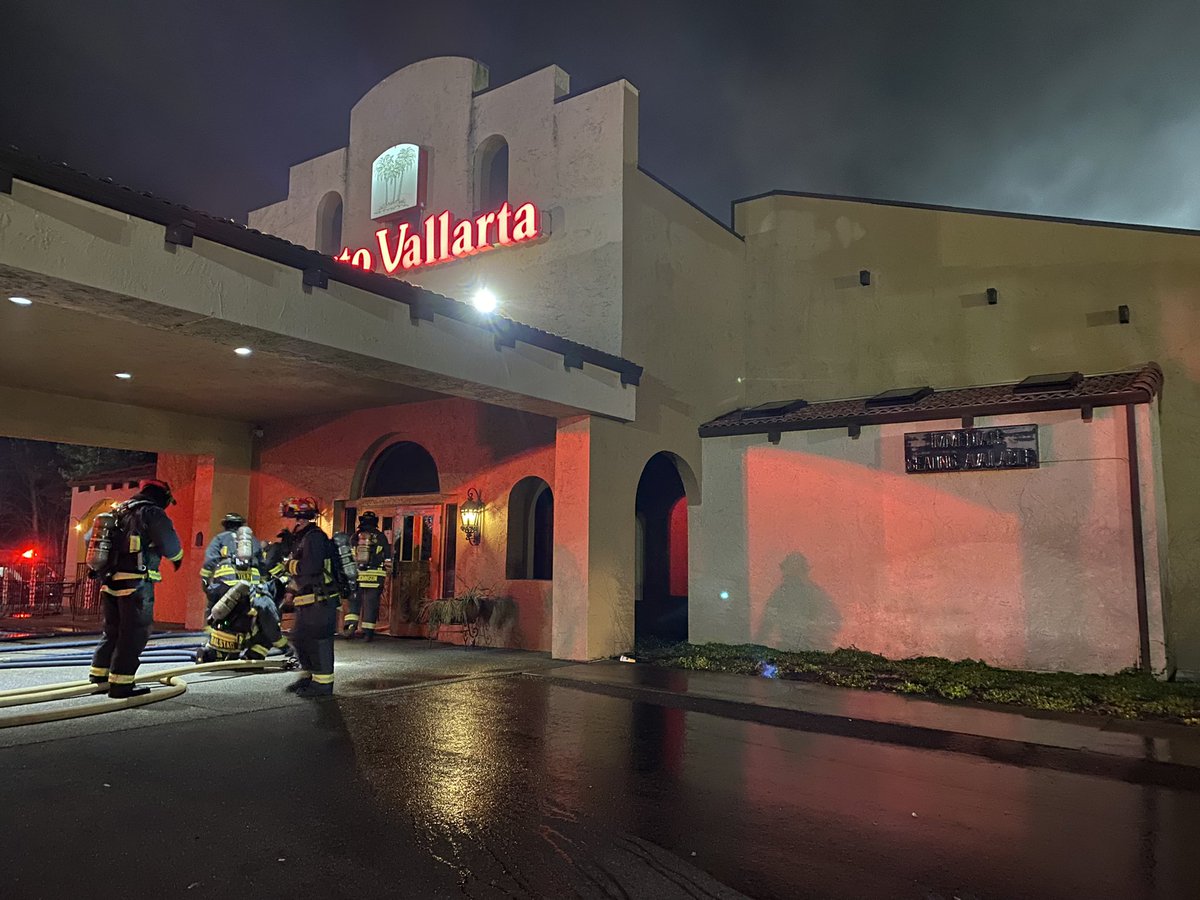 Units currently onscene of Commercial Structure Fire at Puerto Vallarta Restaurant.  Initial companies with an aggressive offensive attack limited the fire to the kitchen area. Fire is now out at this time.  Crews remaining onscene for mop-up