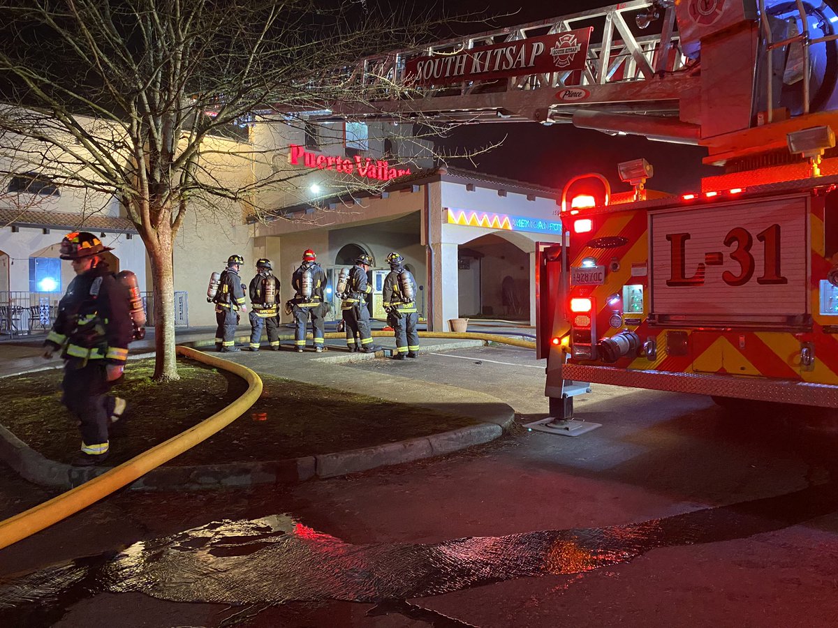 Units currently onscene of Commercial Structure Fire at Puerto Vallarta Restaurant.  Initial companies with an aggressive offensive attack limited the fire to the kitchen area. Fire is now out at this time.  Crews remaining onscene for mop-up