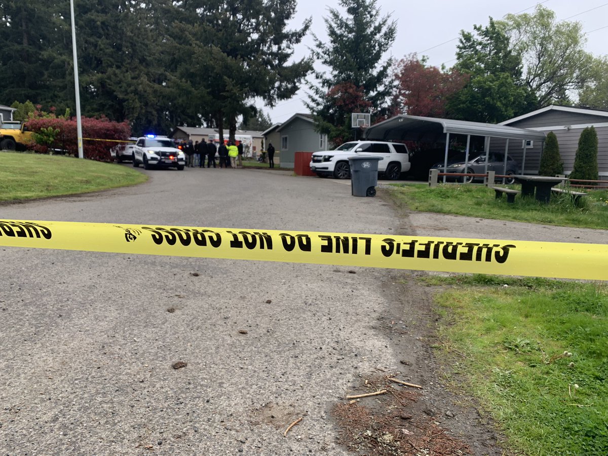 Here's some pics from the scene of a shooting near Frederickson.   