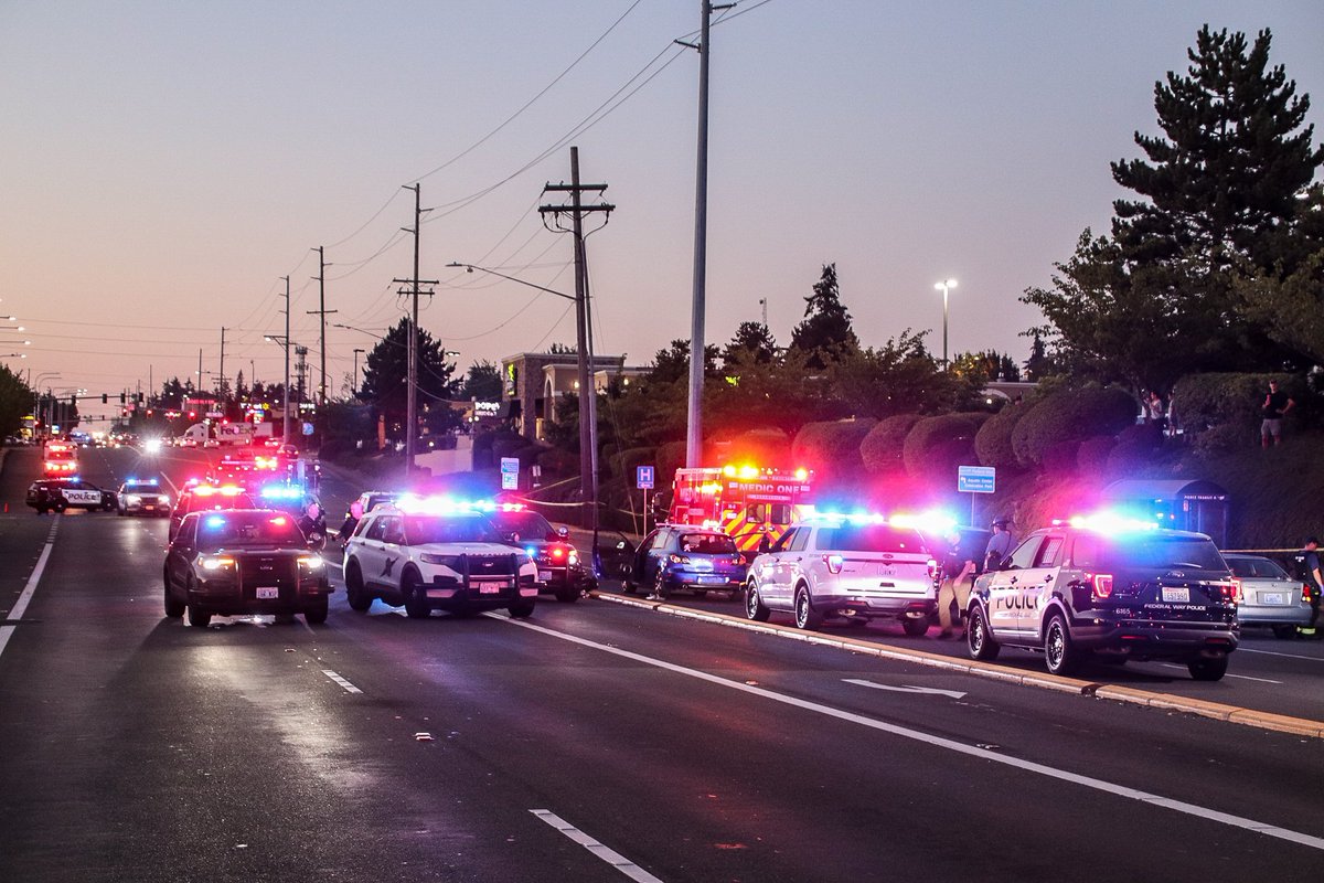 Confirmed now that this is an officer involved shooting involving a @wastatepatrol Trooper. Suspect transported in critical condition to @harborviewmc