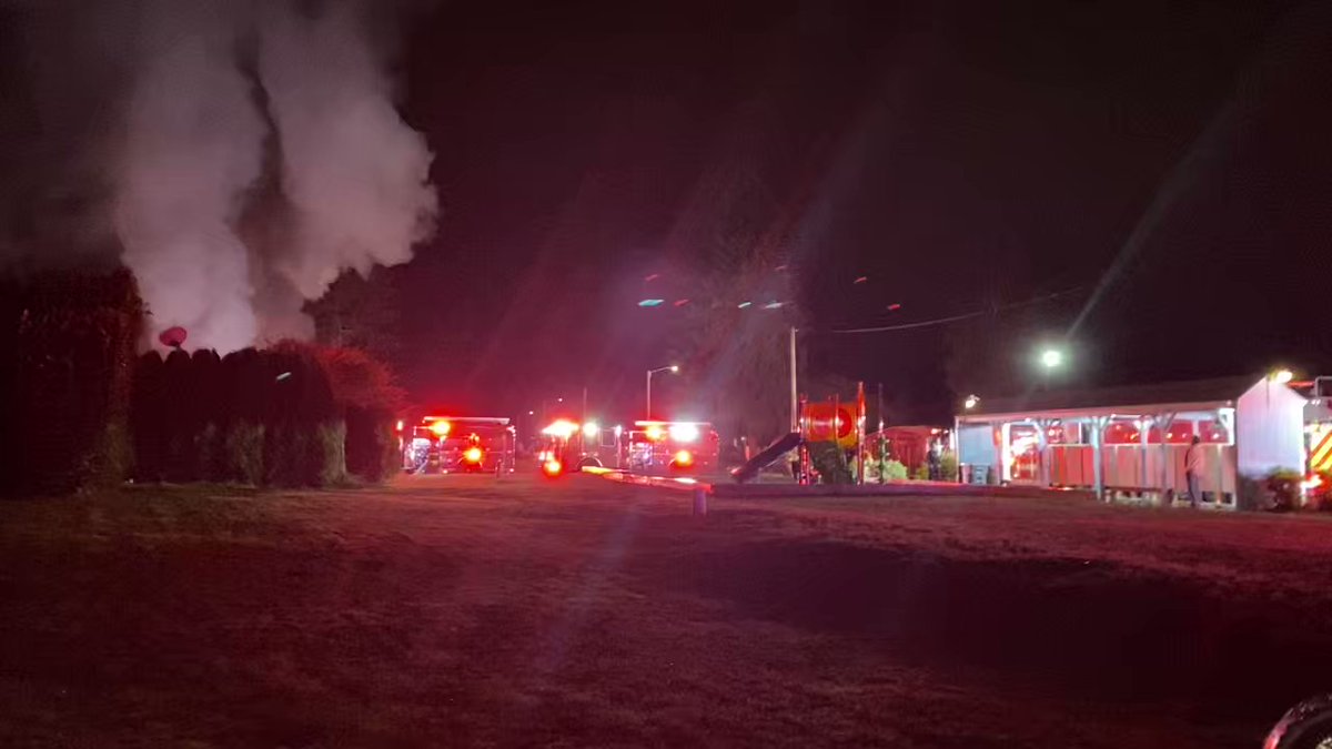 Crews are on the scene of a mobile home fire on South Hill and quickly rescued one person from the home. Medics are transporting the victim to ER