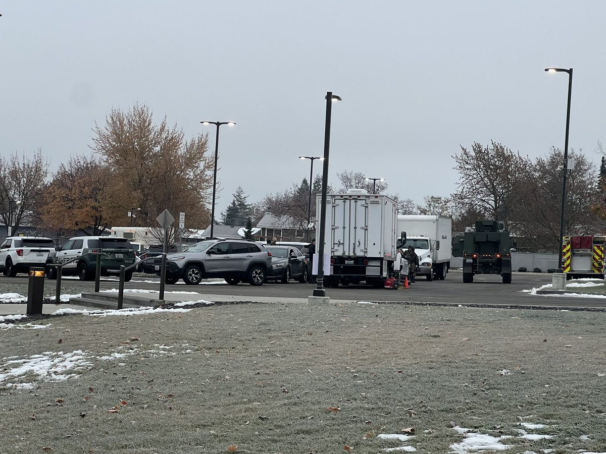 Green Acres Elementary where a staging area has been set up for law enforcement. 