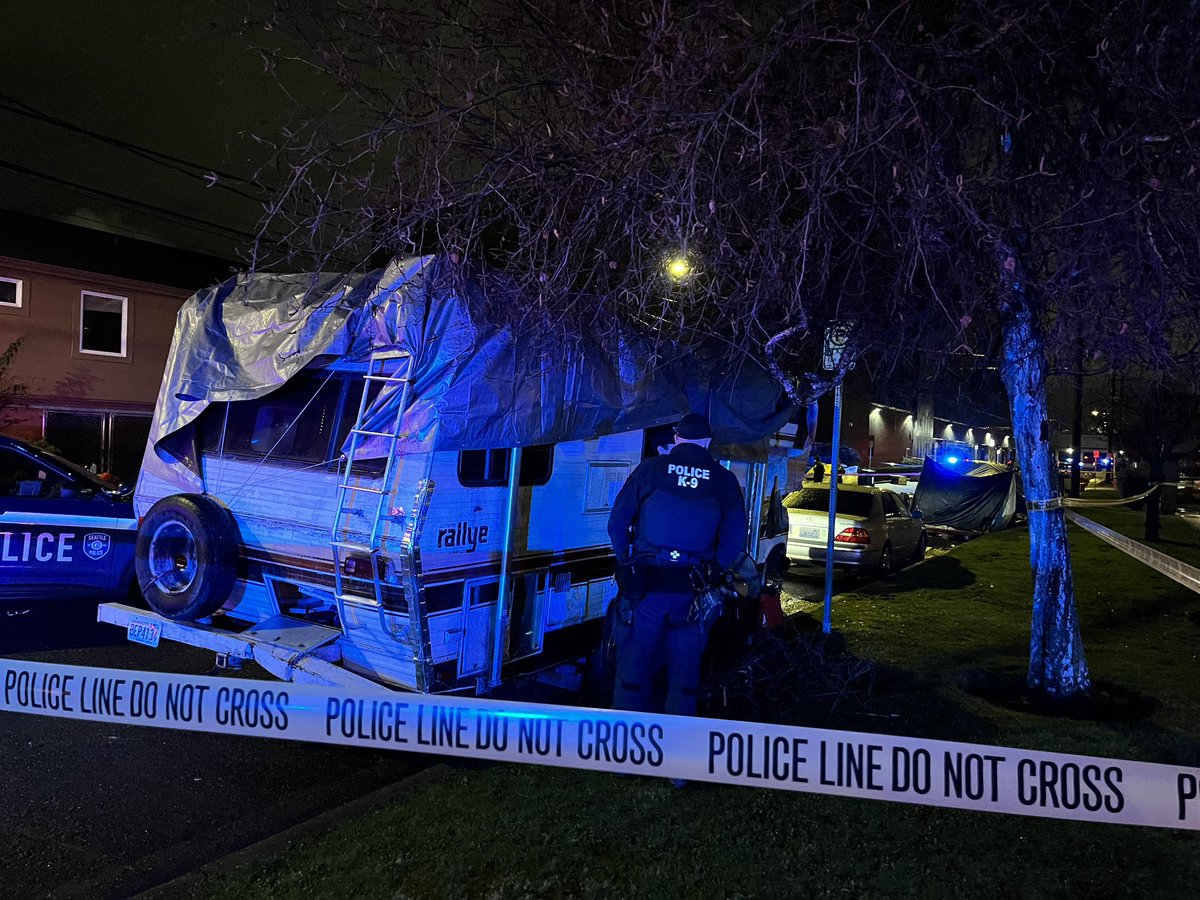 Scene of a deadly shooting near 5th Ave South and South Michigan Street in Seattle.   Police on scene now