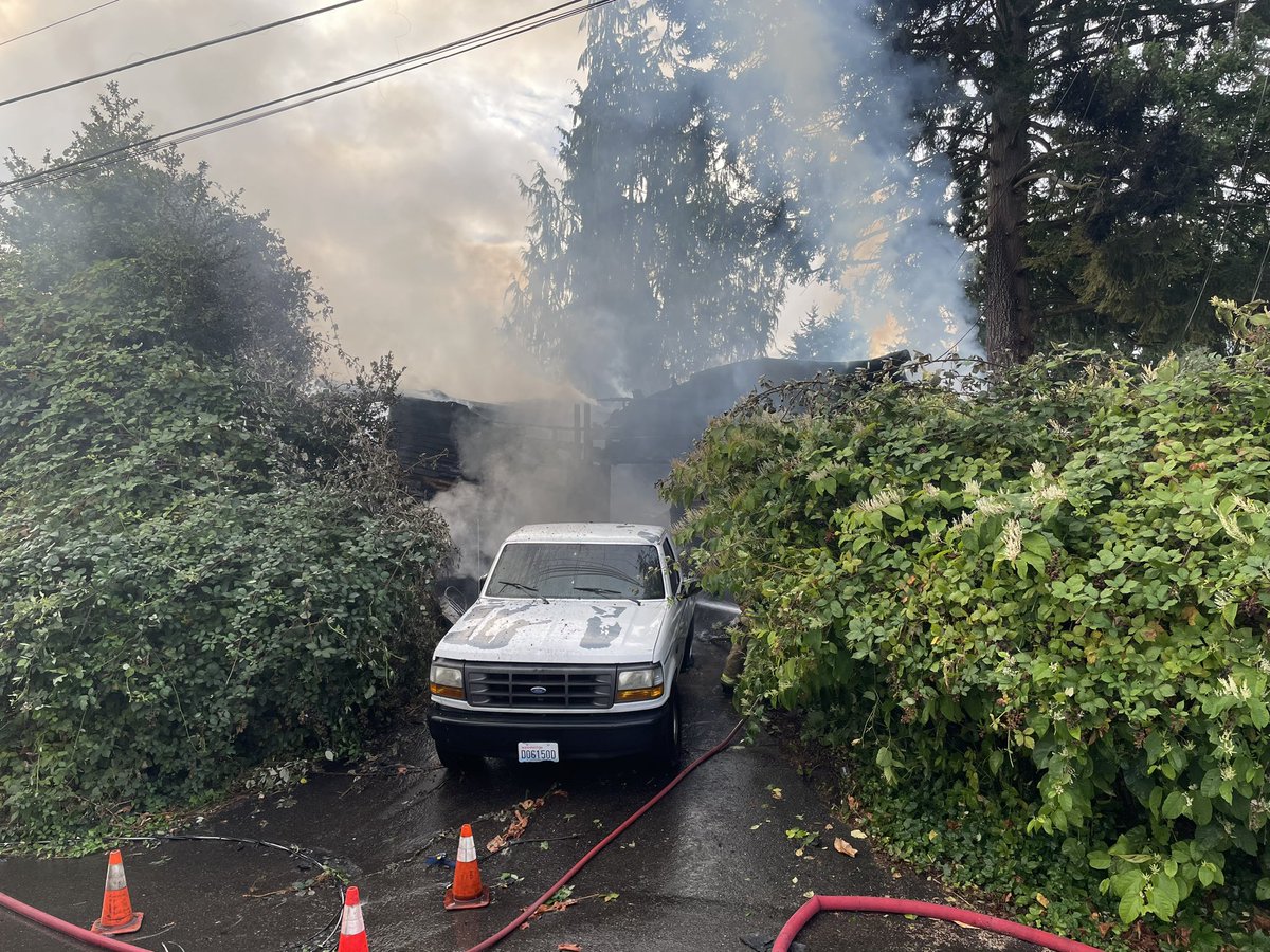 5900 blk N Park Way,  - TFD responded to a detached garage fire. When crews arrived on scene, the garage was engulfed in flames. The garage ultimately collapsed, but no one was inside. One person was transported with unknown injuries. TFD remains on scene, monitoring