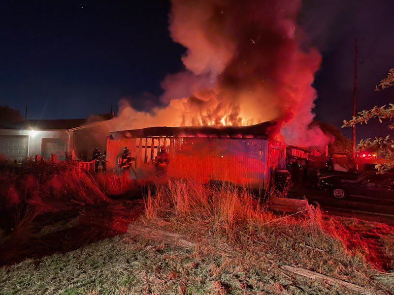 4400 blk N 14th St, 2:26am - TFD crews responded to a garage fire. Crews arrived to heavy smoke and flames from the garage. Fire knocked down within 10 minutes after a defensive attack that protected the home. No injuries to report. Fire is under investigation