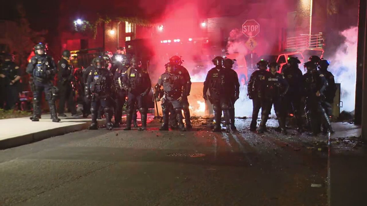 Mobile Field Force team has moved closer to the protest. Dispersal orders have been given