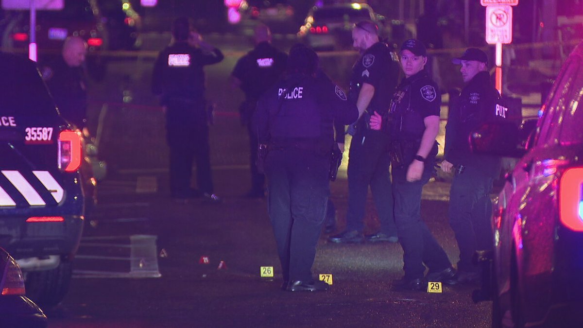 3 people were shot and killed during a fight outside a Pioneer Square nightclub this morning. A 4th victim is at Harborview Medical Center. It happened at 1:00 a.m. at 100 South Washington  Street. The victims are two men and one woman. No arrests yet