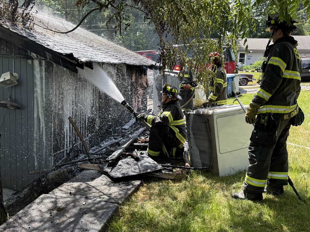 Puget Sound Fire responded to a residential fire in the 27200 block of 121st Avenue SE. Firefighters arrived and found an exterior fire that had extended into the attic space