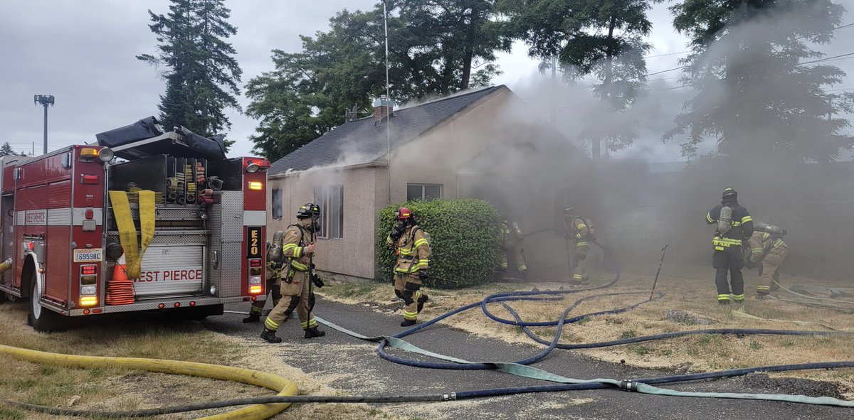 Crews responded to a house fire near S 84th St and S Tacoma Way. The blaze was contained to just the house. The cause is under investigation