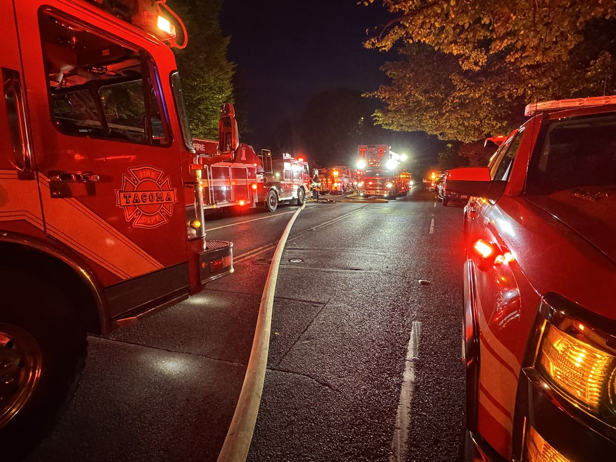 1900 blk S Yakima Ave, TFD responded to a house fire with possible occupants inside. Crews found the home heavily involved in smoke and flames. Occupants evacuated & being evaluated on scene. Yakima Ave is closed between 18th & 19th while we continue putting out hot spots